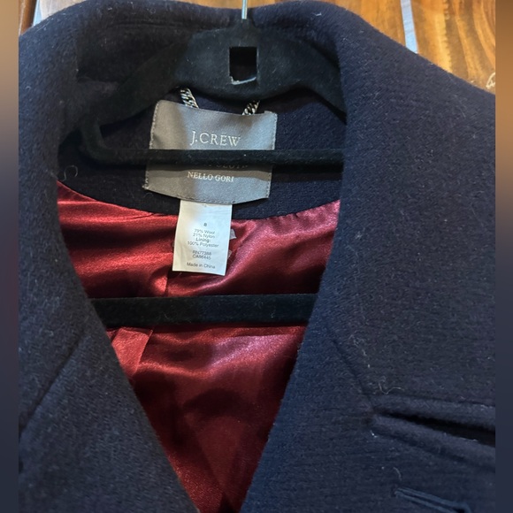 J. Crew Navy Pea Coat with Gold Buttons - Picture 2 of 3